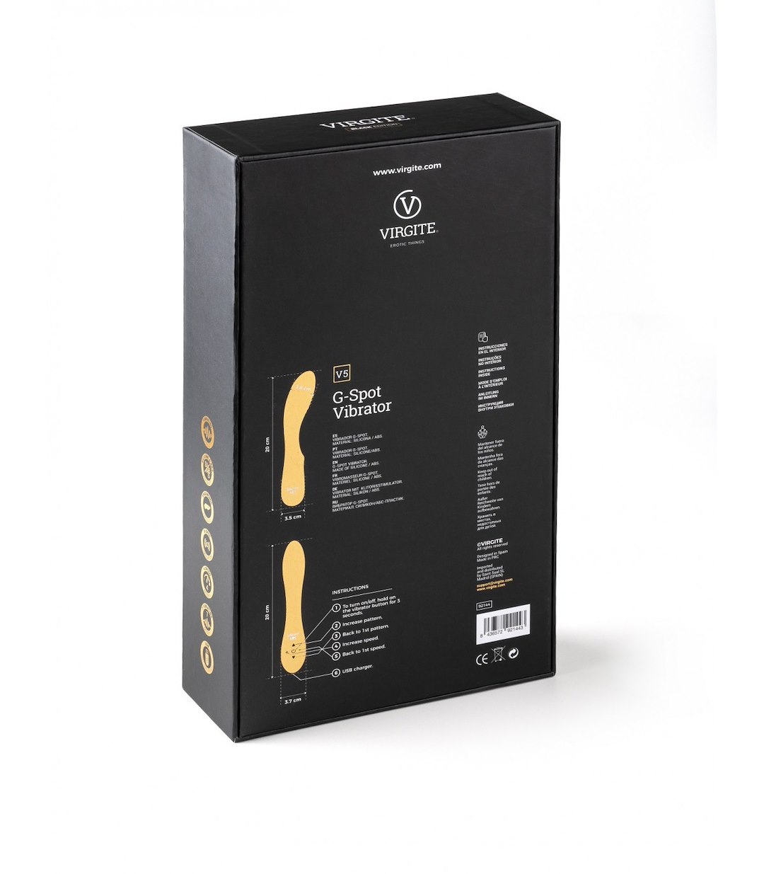 V5 BLACK EDITION RECHARGEABLE VIBRATOR — zdjęcie 3