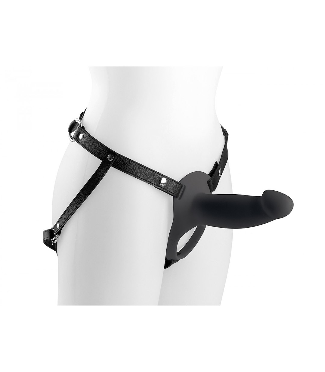 HOLLOW HARNESS W/ VIBRATION H4 SIZE L BLACK — zdjęcie 3