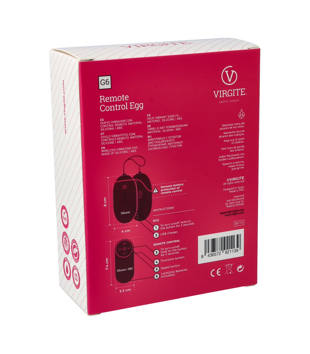 G6 RECHARGEABLE PURPLE VIBRATING EGG — zdjęcie 4