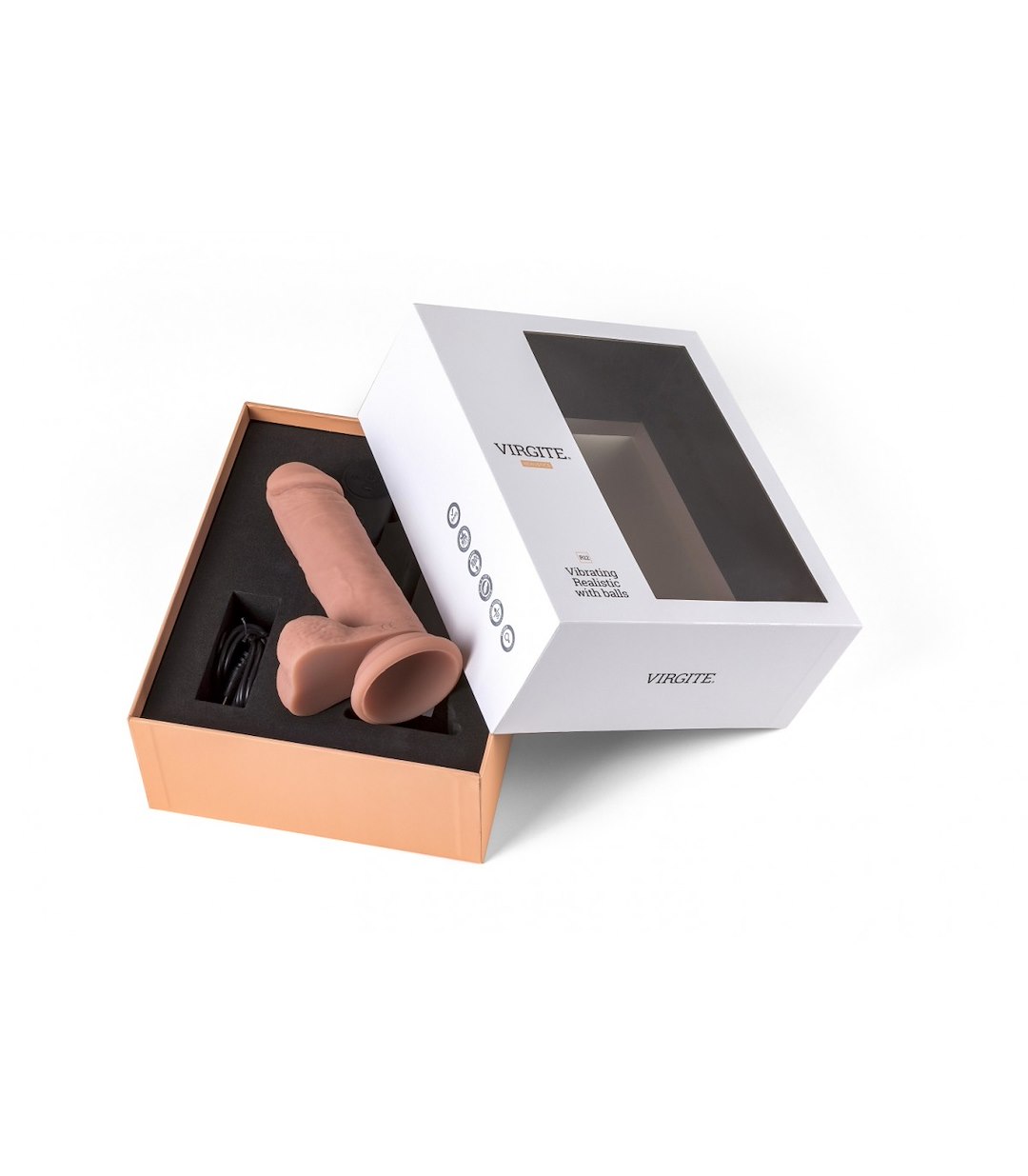 REALISTIC VIBRATOR "R12" FLESH 14.4CM W/ REMOTE CONTROL — zdjęcie 4