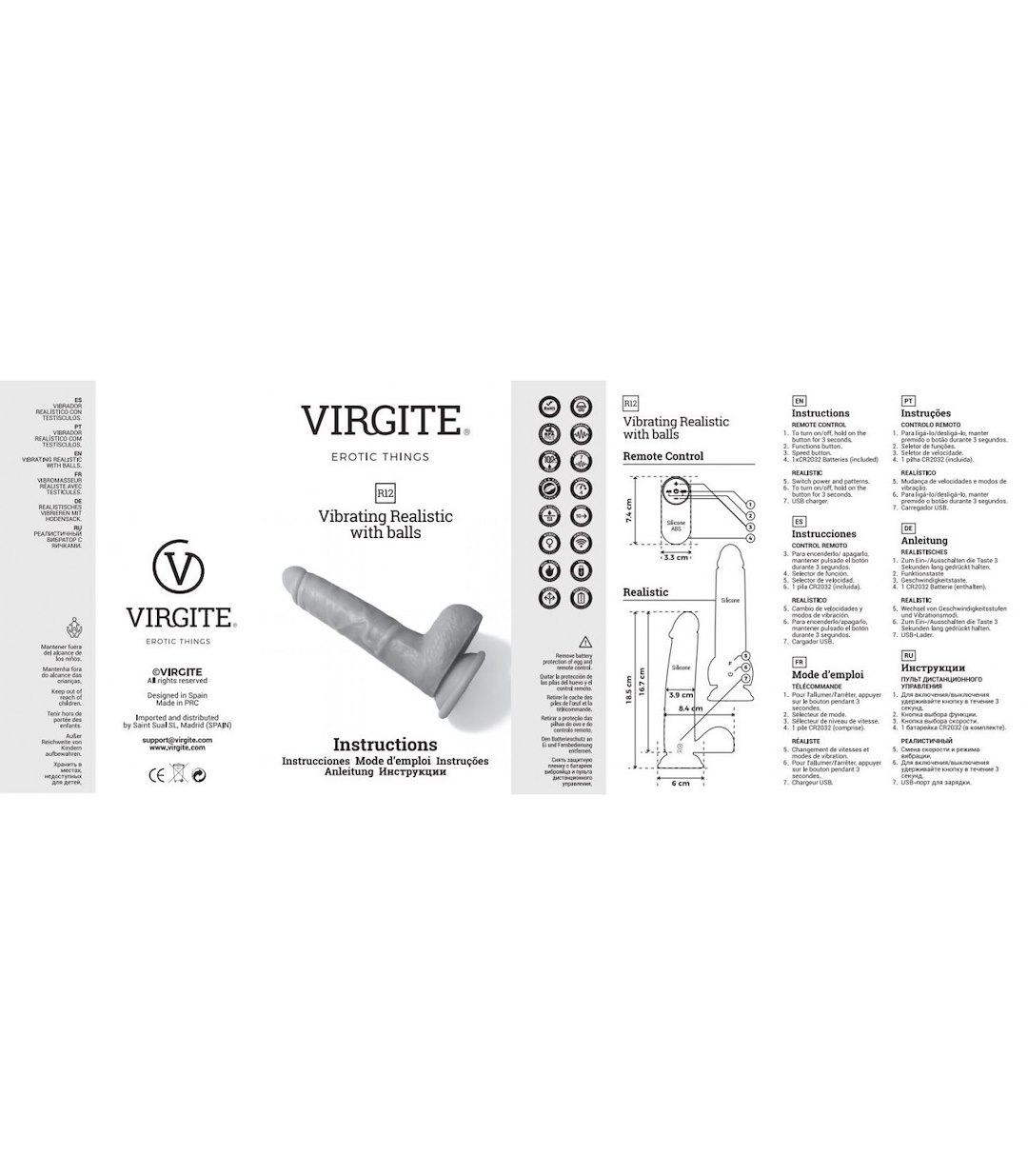 REALISTIC VIBRATOR "R12" PINK 14.4CM W/ — zdjęcie 4