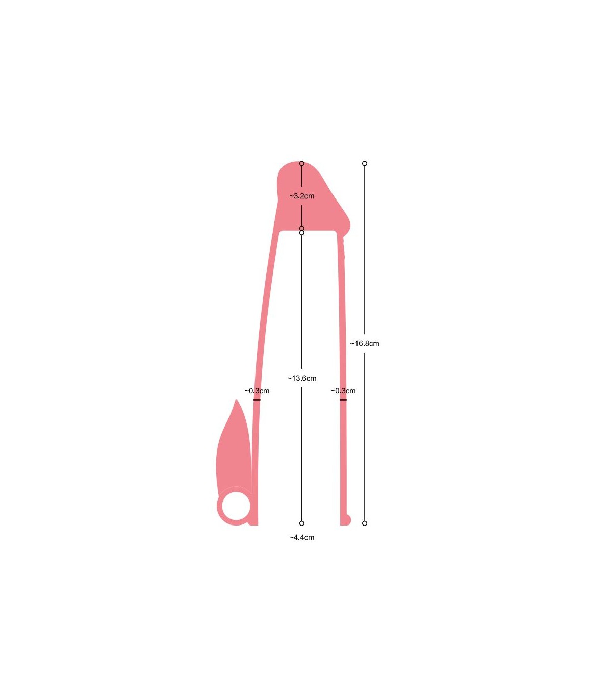 REALISTIC PENIS SHEATH S4 FLESH 20 CM W/ VIBRATION — zdjęcie 4