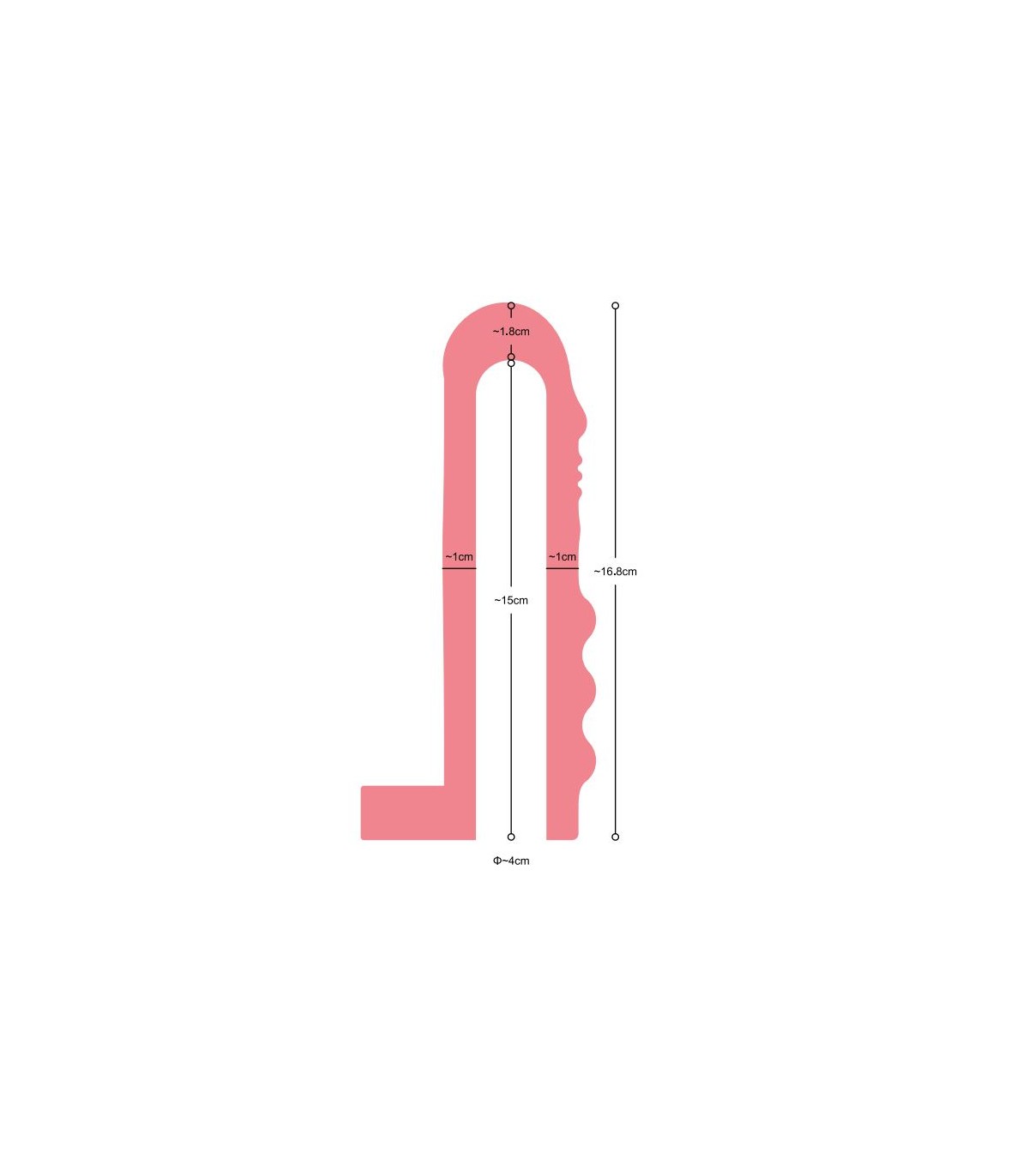 REALISTIC PENIS SHEATH S9 FLESH 16'4 CM — zdjęcie 4