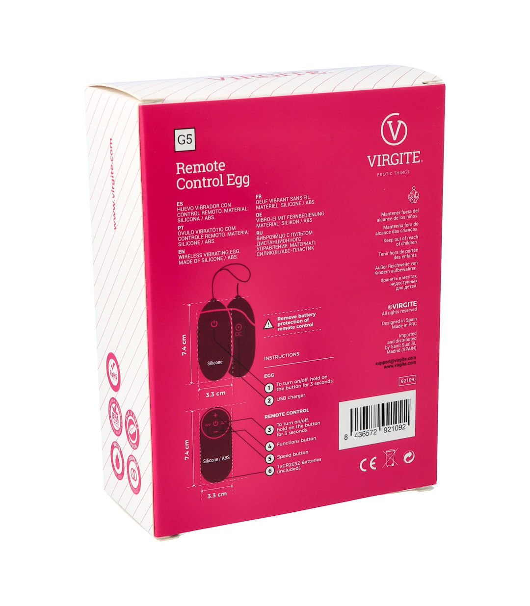 G5 RECHARGEABLE PURPLE VIBRATING EGG — zdjęcie 4