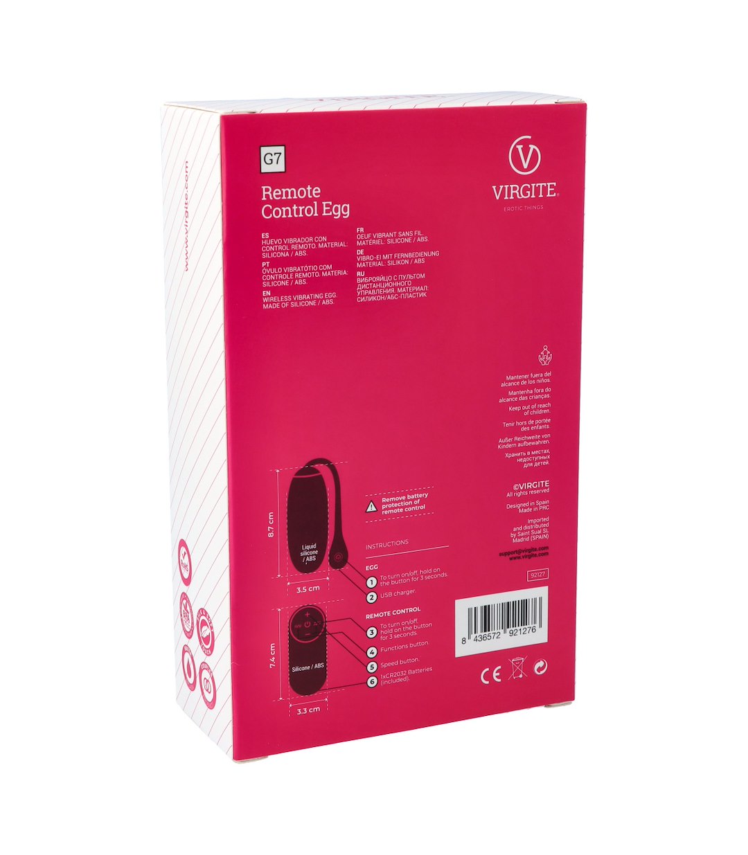 G7 RECHARGEABLE PURPLE VIBRATING EGG — zdjęcie 4