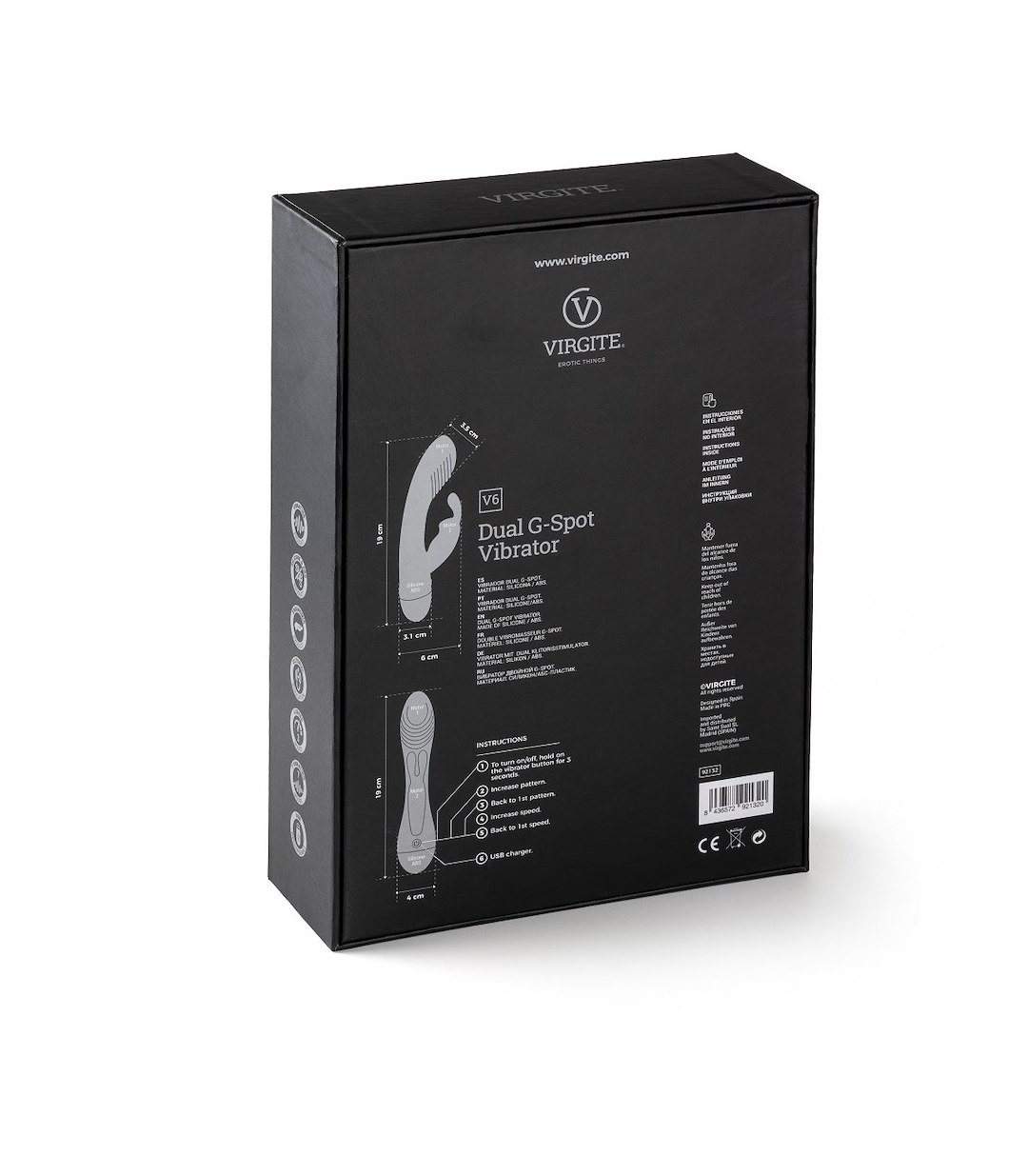 RECHARGEABLE VIBRATOR V6 PURPLE — zdjęcie 4