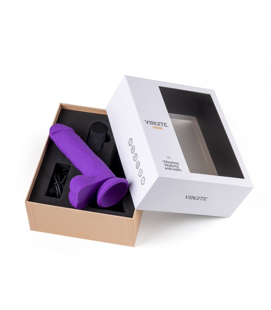 REALISTIC VIBRATOR "R16" PURPLE 16 CM
W/ — zdjęcie 4