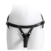 HARNESS WITH BLACK DILDO SIZE L