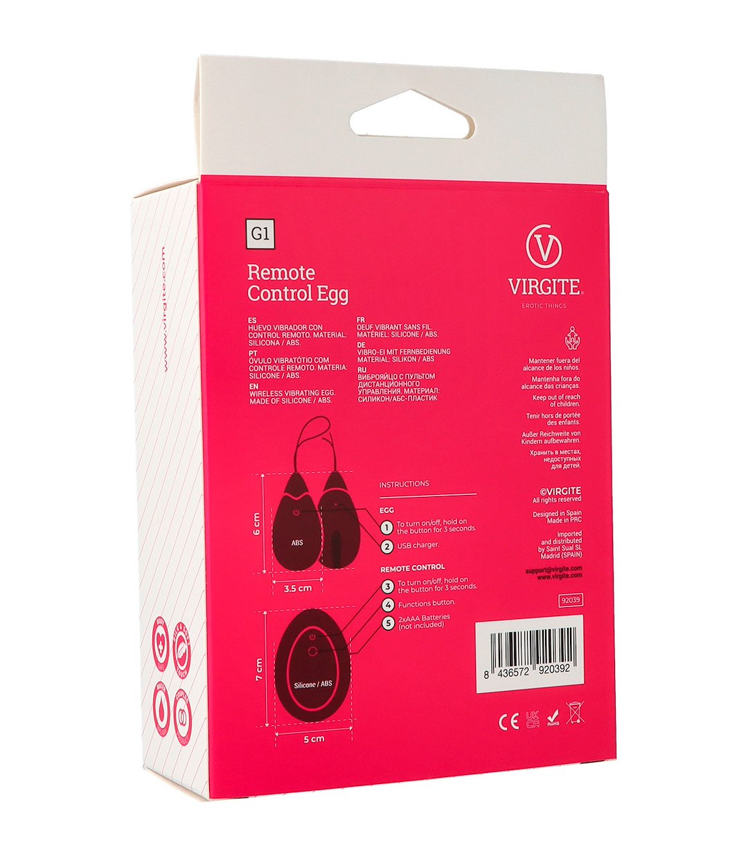 G1 RECHARGEABLE EGG WITH REMOTE CONTROLLER PURPLE — zdjęcie 5