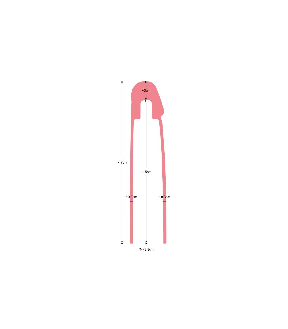 REALISTIC PENIS SHEATH S2 FLESH 19.5 CM — zdjęcie 5