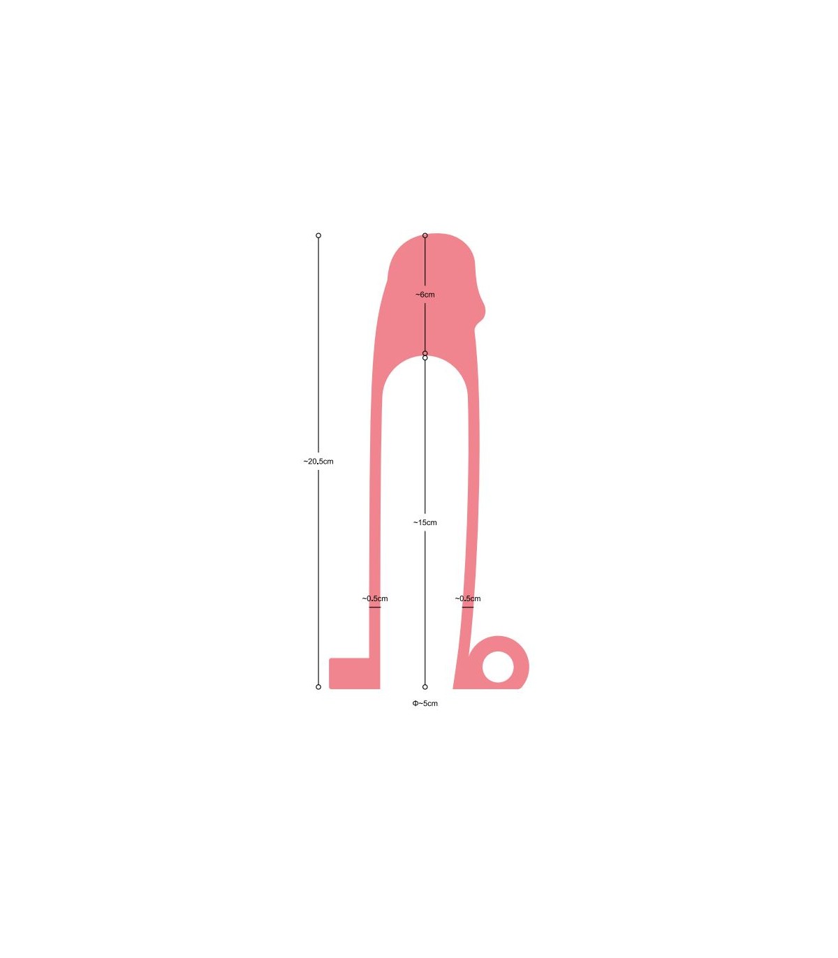 REALISTIC PENIS SHEATH S5 FLESH 19 CM W/ VIBRATION — zdjęcie 5