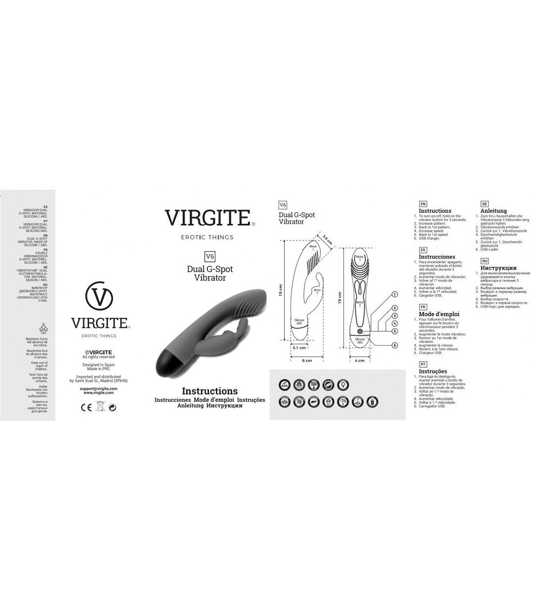 PINK V6 RECHARGEABLE VIBRATOR — zdjęcie 5