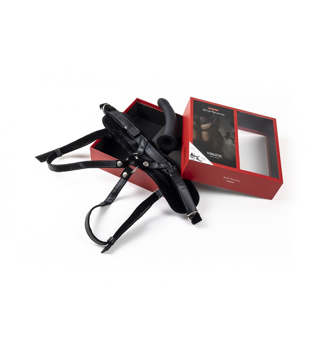 HARNESS WITH BLACK DILDO SIZE L — zdjęcie 5