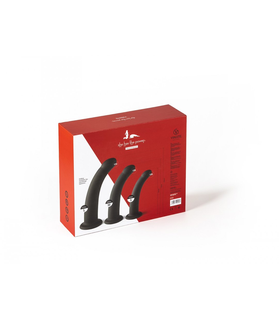 SET OF 3 DILDOS SIZE S / M / L BLACK — zdjęcie 5
