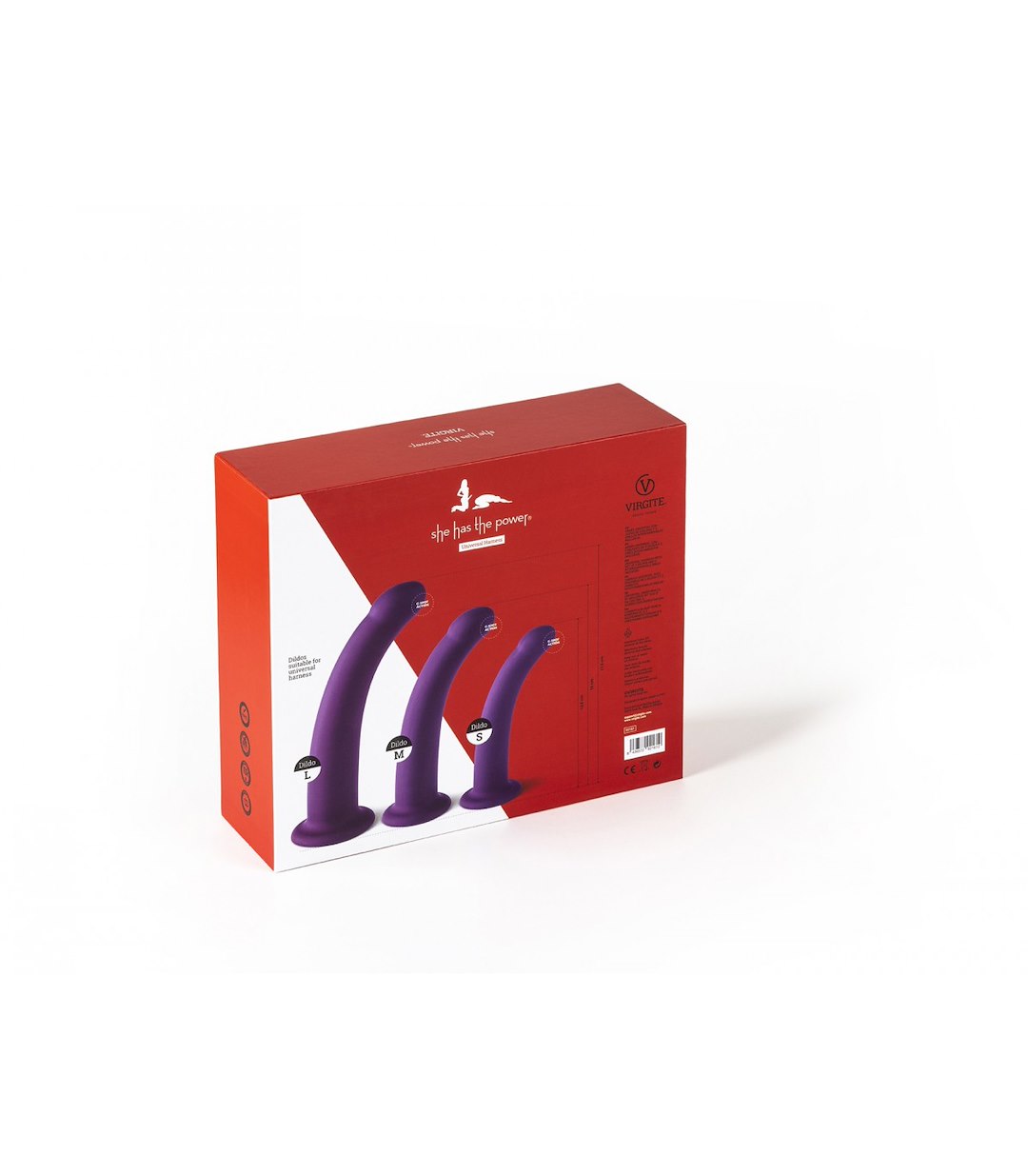 SET OF 3 DILDOS SIZE S / M / L PURPLE — zdjęcie 5