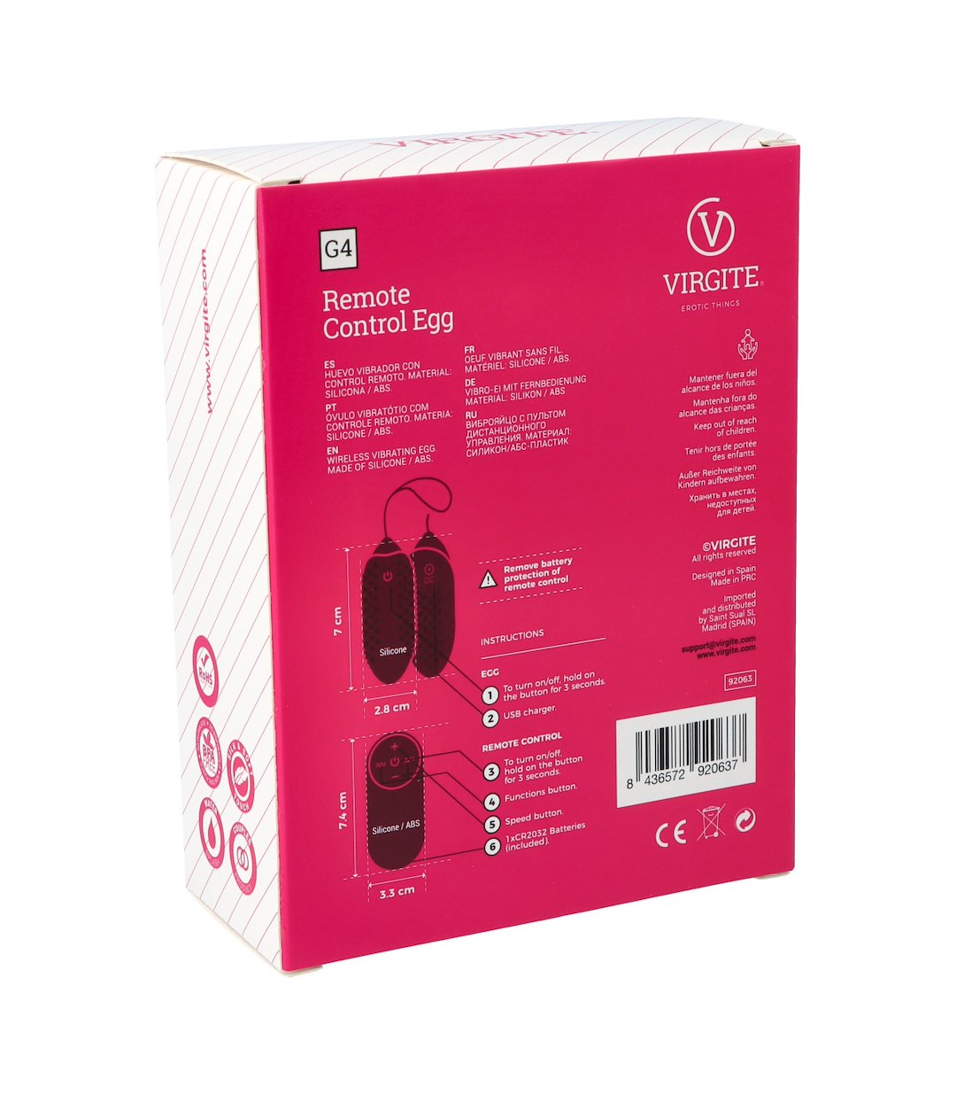 G4 VIBRATOR EGG RECHARGEABLE BLACK — zdjęcie 6