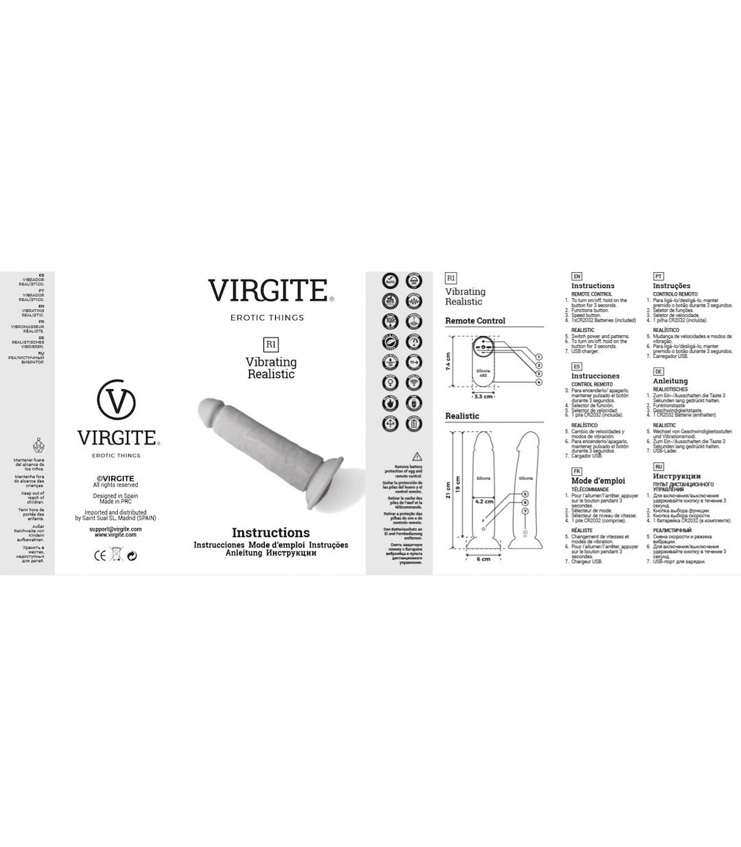 REALISTIC VIBRATOR "R1" 19CM W/ REMOTE CONTROL — zdjęcie 6