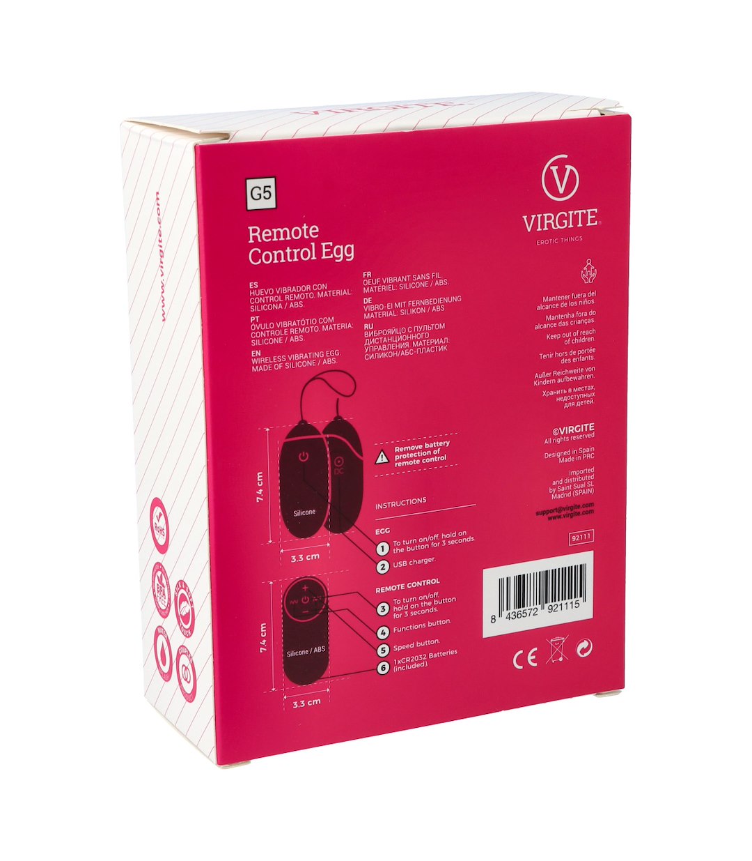VIBRATOR EGG G5 RECHARGEABLE BLACK — zdjęcie 6
