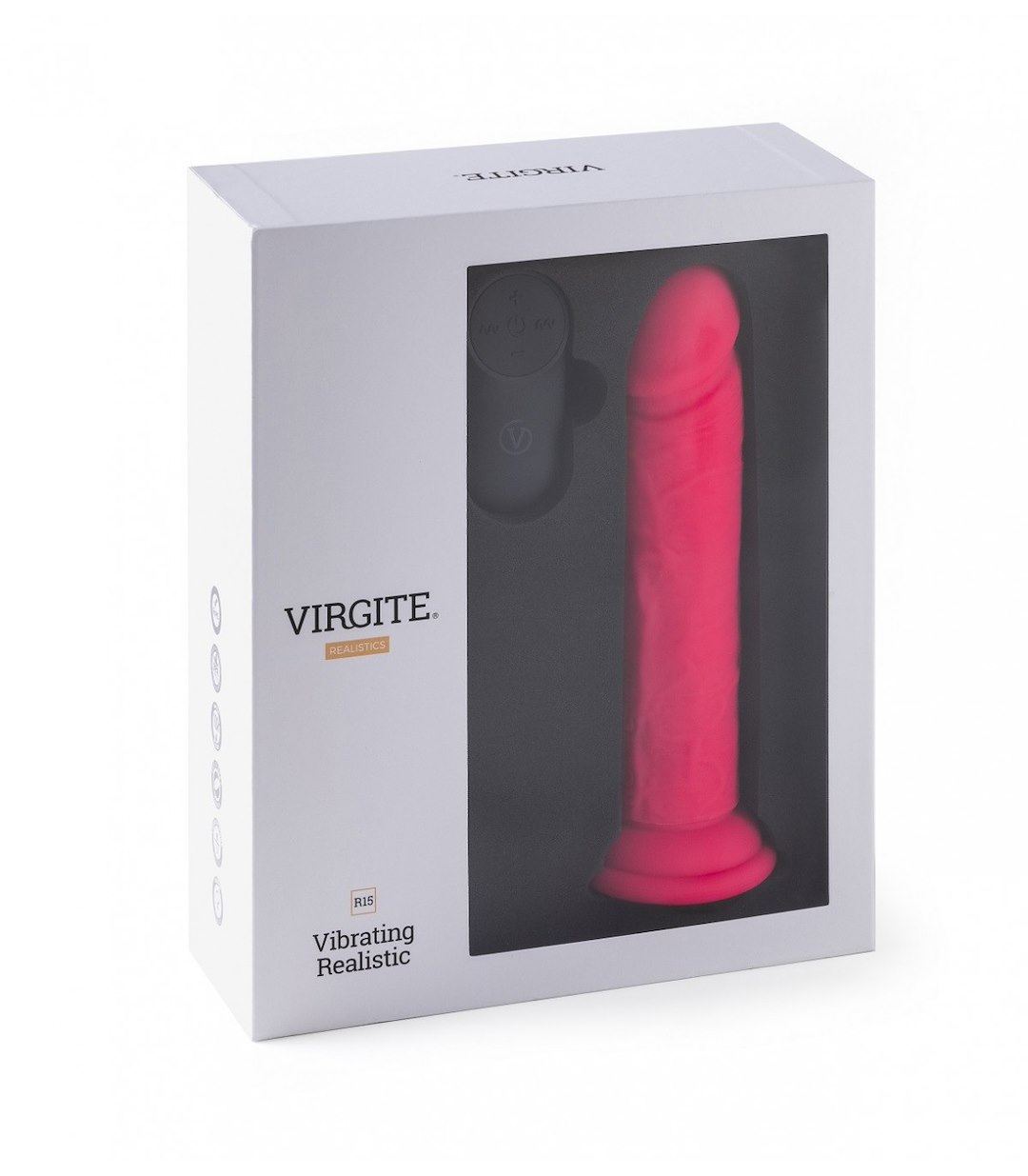 VIRGITE - REALISTICS - REALISTIC VIBRATOR "R15" PINK 16.5CM W/