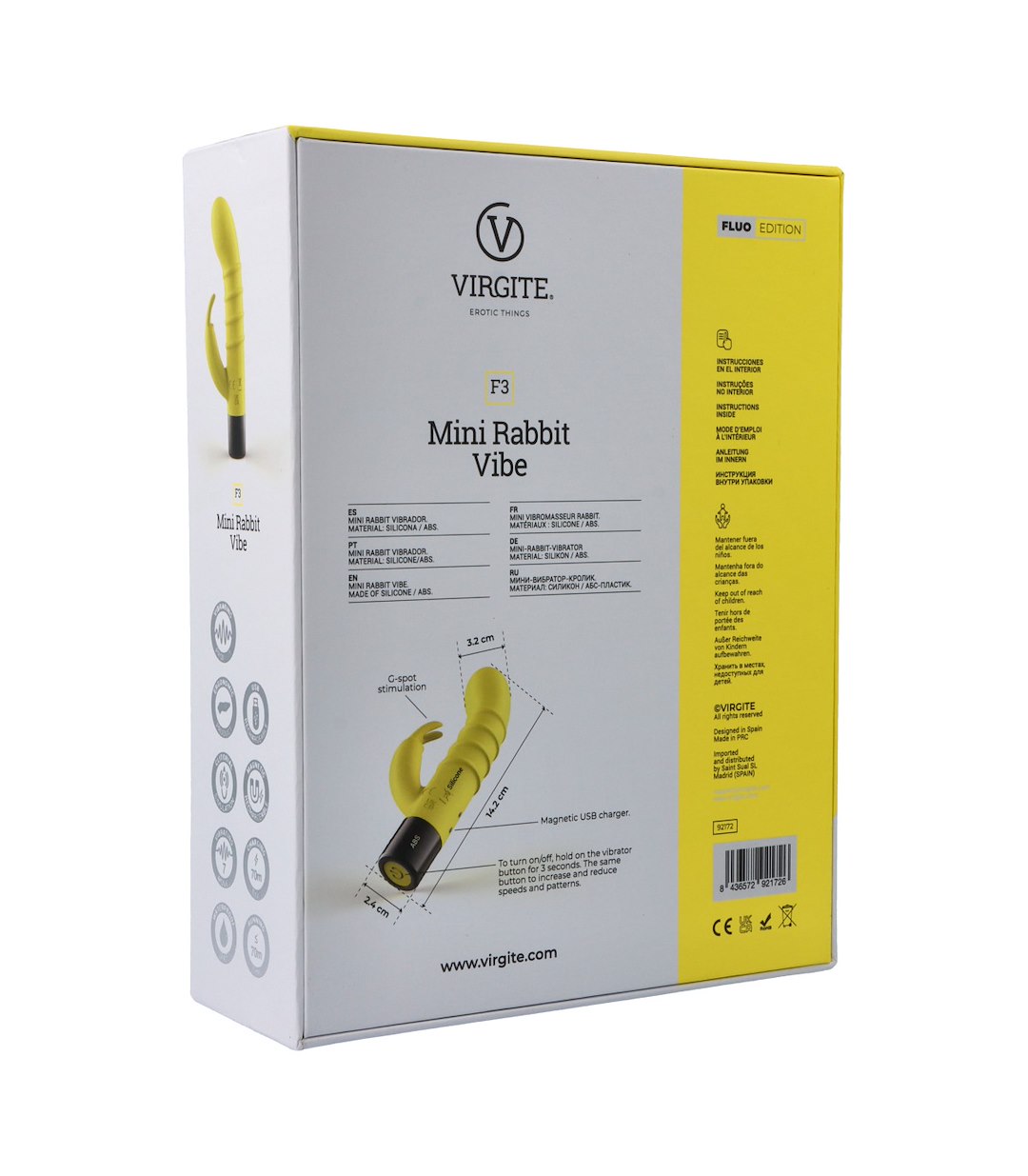 F3 FLUO SILICONE RECHARGEABLE VIBRATOR — zdjęcie 6