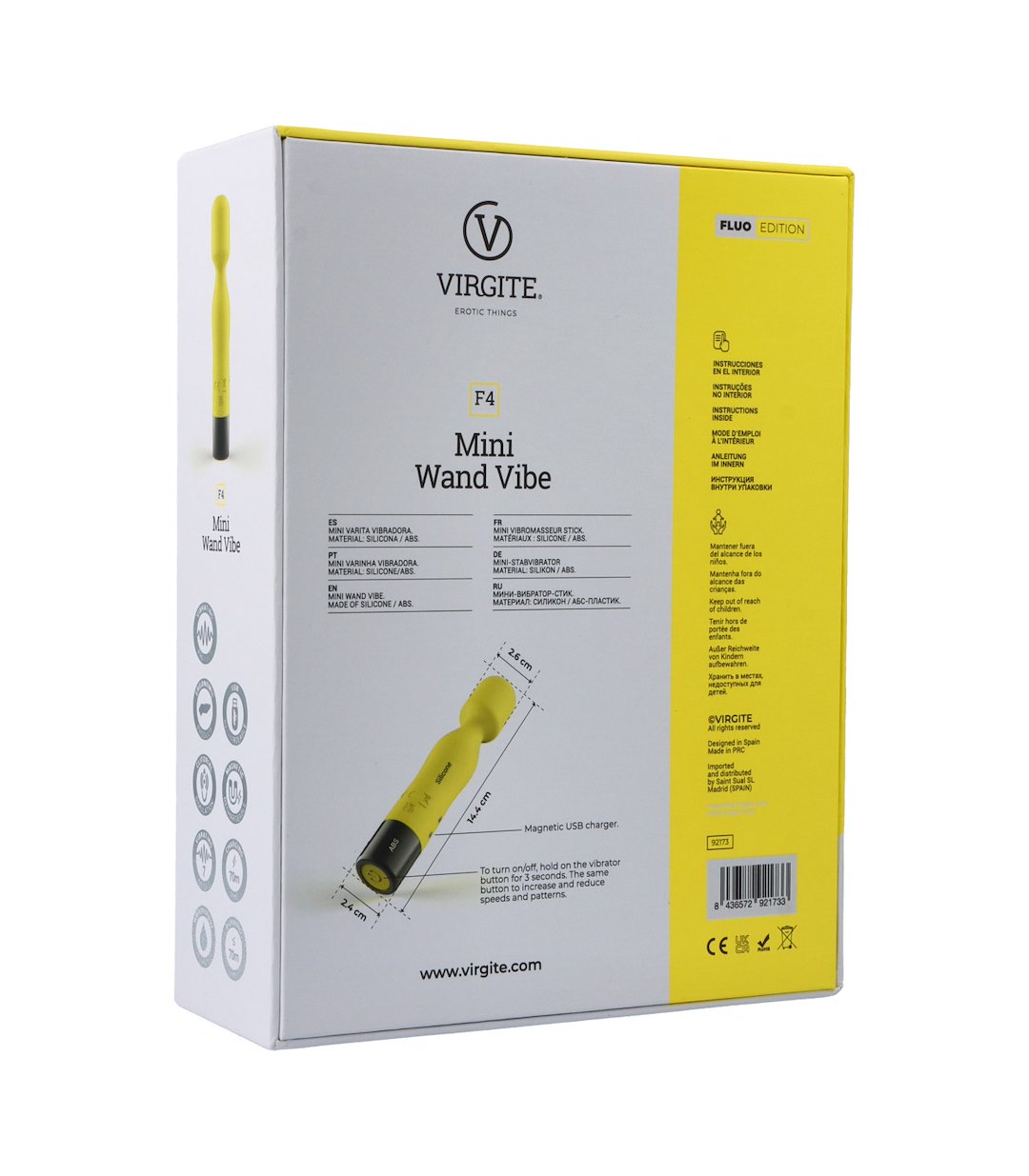 F4 FLUO SILICONE RECHARGEABLE VIBRATOR — zdjęcie 6