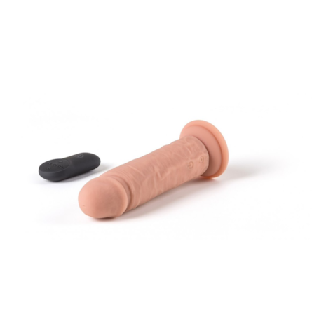 REALISTIC VIBRATOR  R11  FLESH 14.4CM W/ REMOTE CONTROL