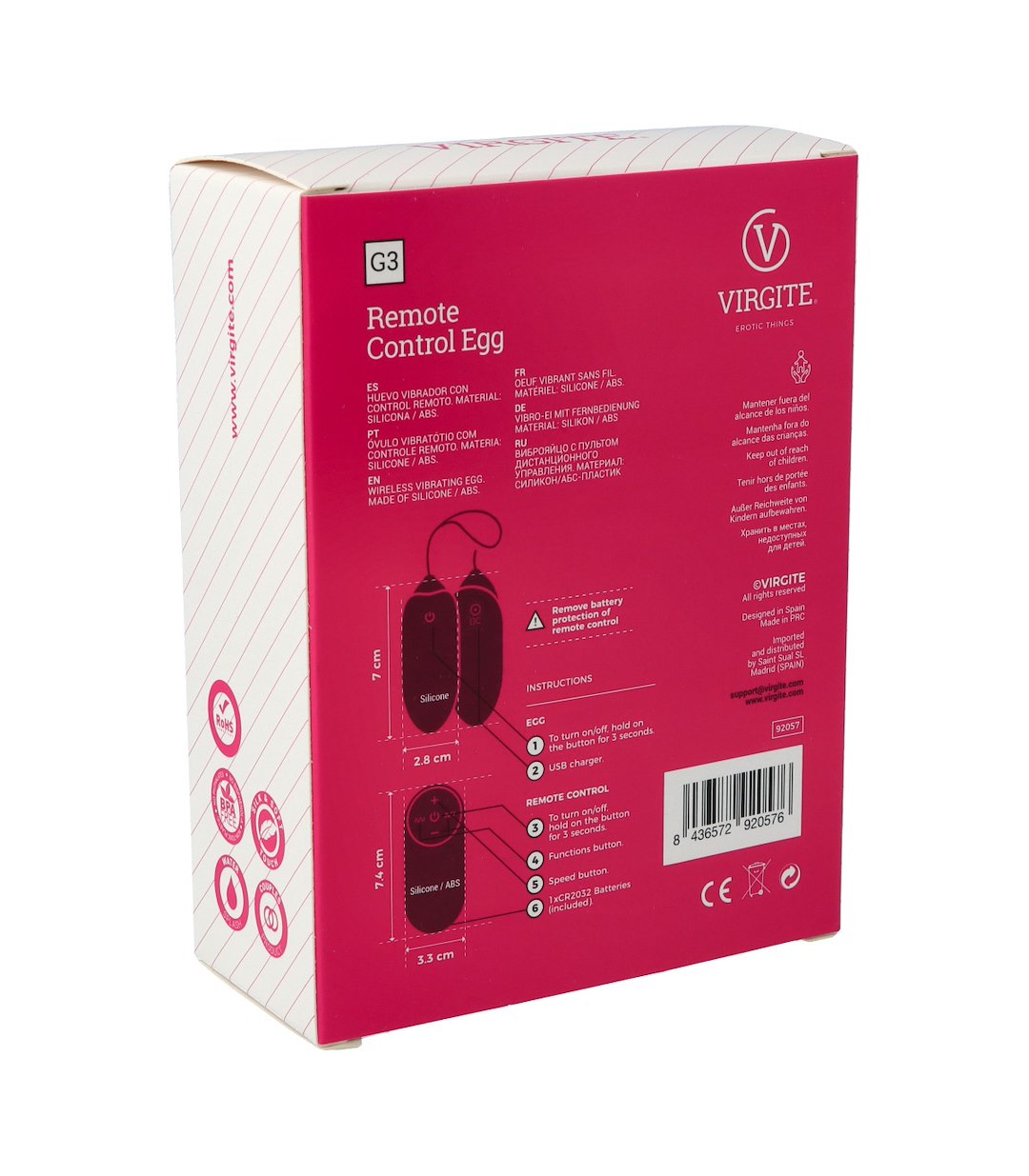 G3 RECHARGEABLE PURPLE VIBRATING EGG — zdjęcie 7