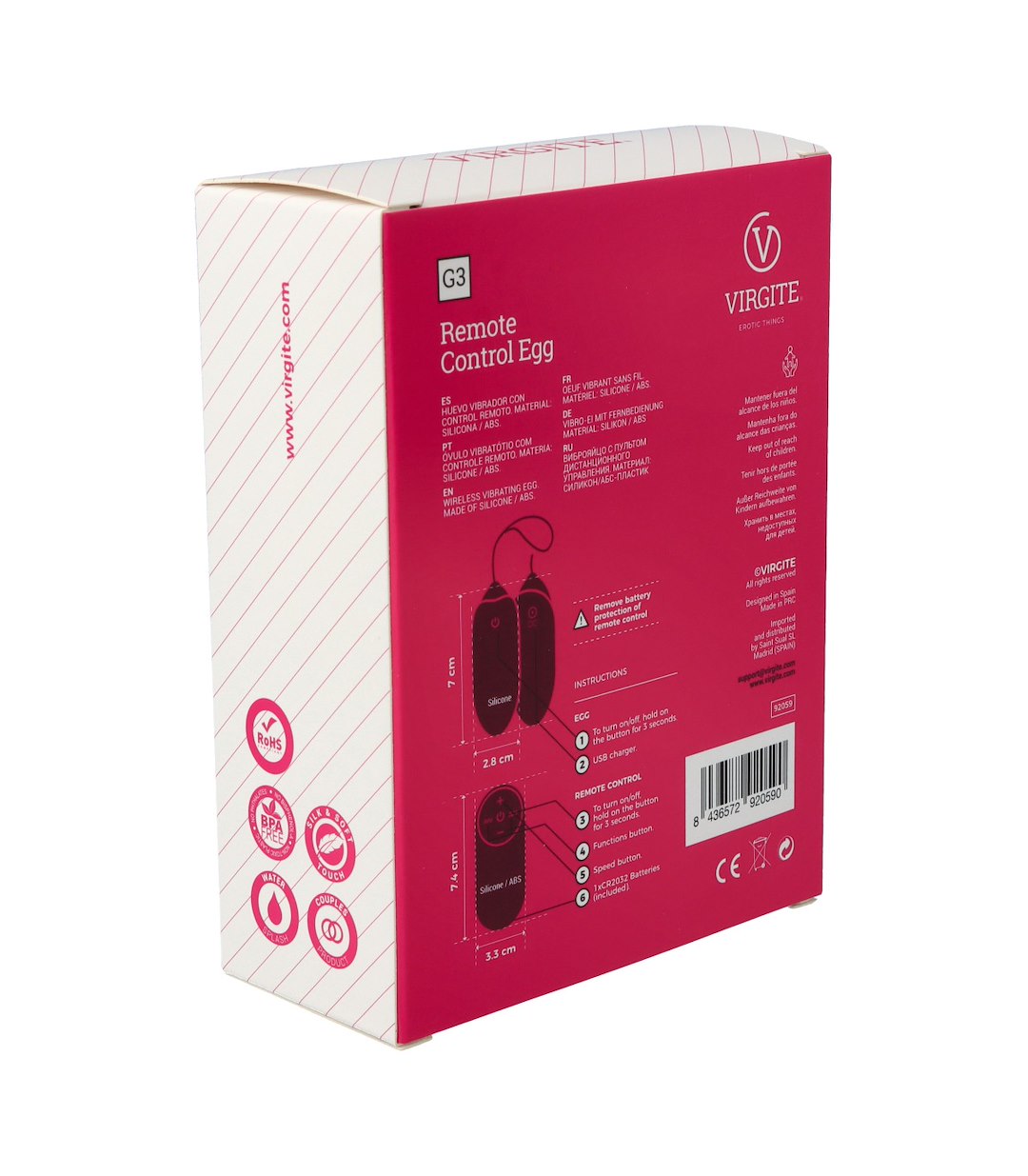 BLACK RECHARGEABLE VIBRATING EGG G3 — zdjęcie 7