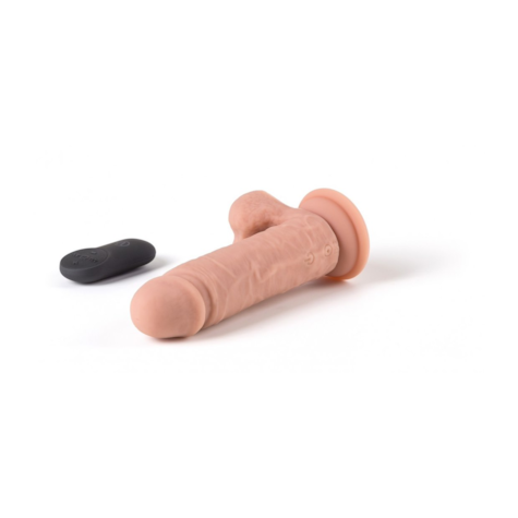 REALISTIC VIBRATOR  R12  FLESH 14.4CM W/ REMOTE CONTROL