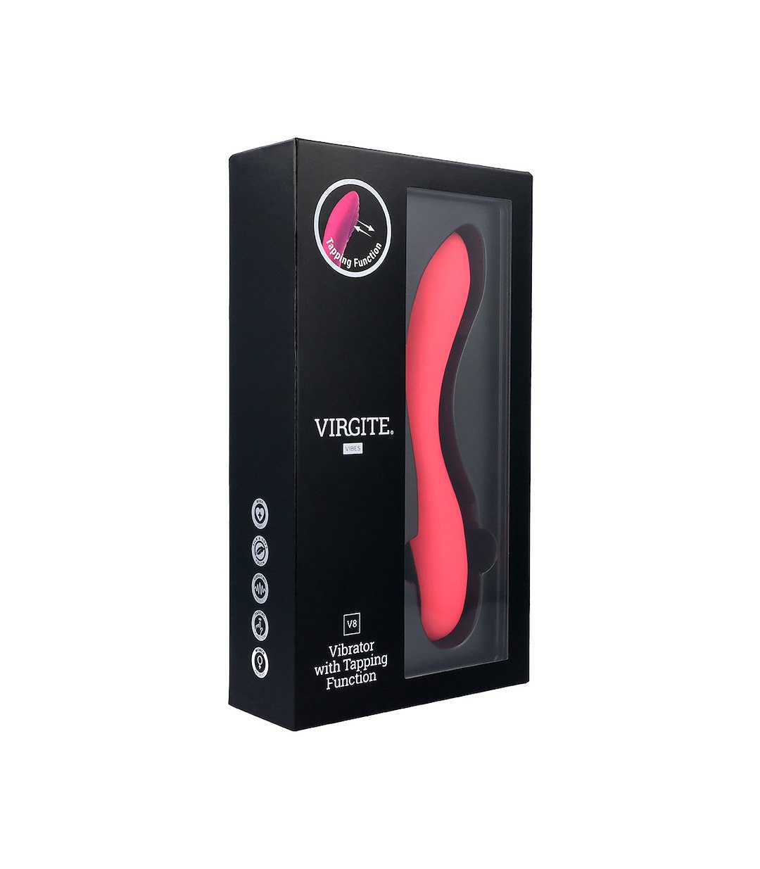 V8 PINK RECHARGEABLE TAPPING VIBRATOR — zdjęcie 10
