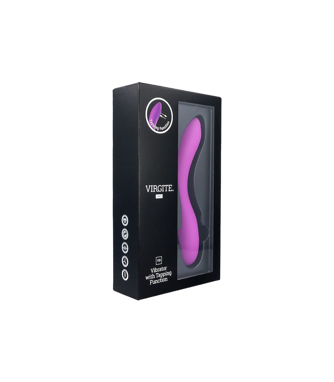 RECHARGEABLE TAPPING VIBRATOR V8 PURPLE — zdjęcie 10