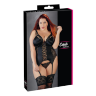 Czarny gorset z odpinanymi miseczkami XL
