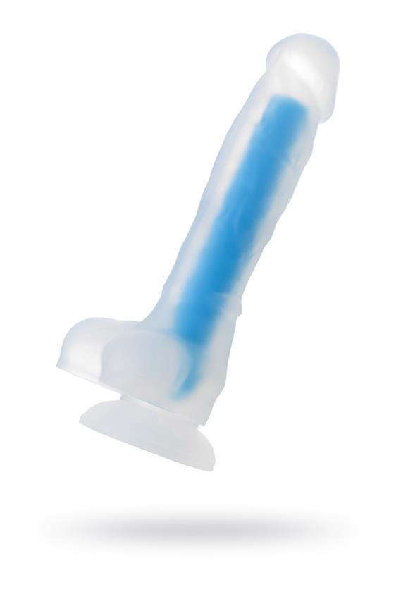 Dildo z przyssawką Beyond Bruce Glow Blue 21cm Toyfa