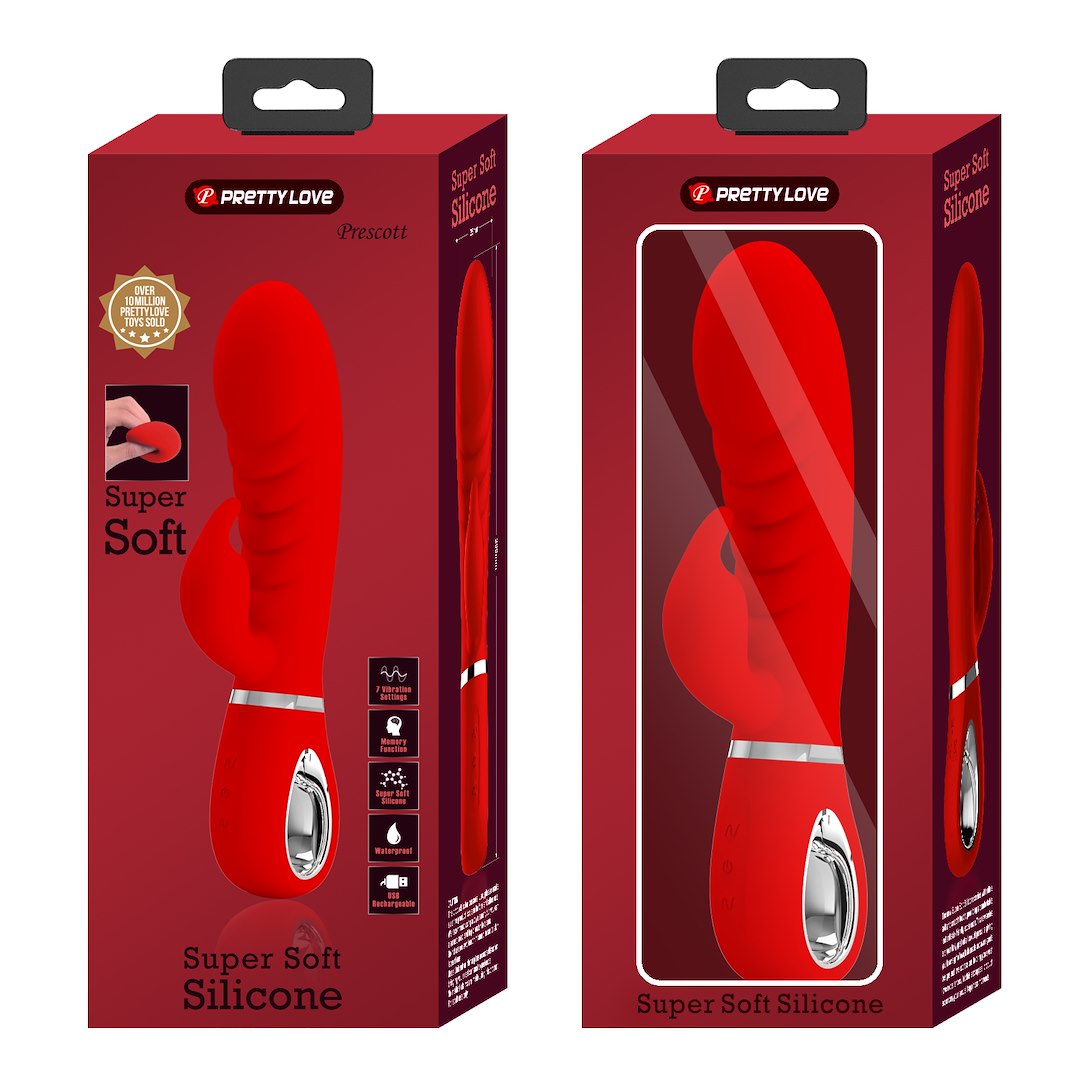 Wibrator Prescott Red 20cm Pretty Love — zdjęcie 9