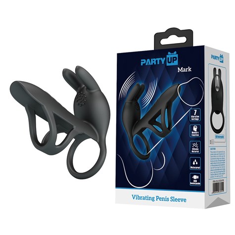 Mark Wibrująca nakładka na penisa ze stymulatorem łechtaczki