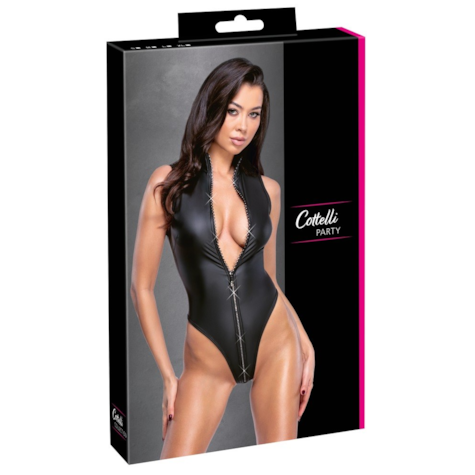 Body Rhinestone Zip L