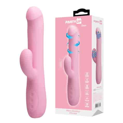 Dean Wibrator króliczek z 12 trybami wibracji i 4 funkcjami rotacji dla podwójnej rozkoszy