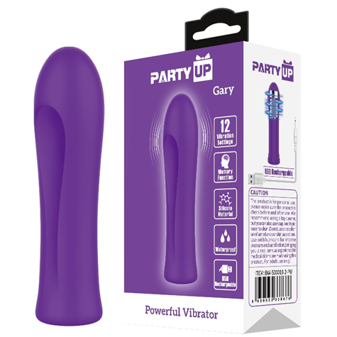 Gary Mini wibrator 12 mocnych wibracji fioletowy