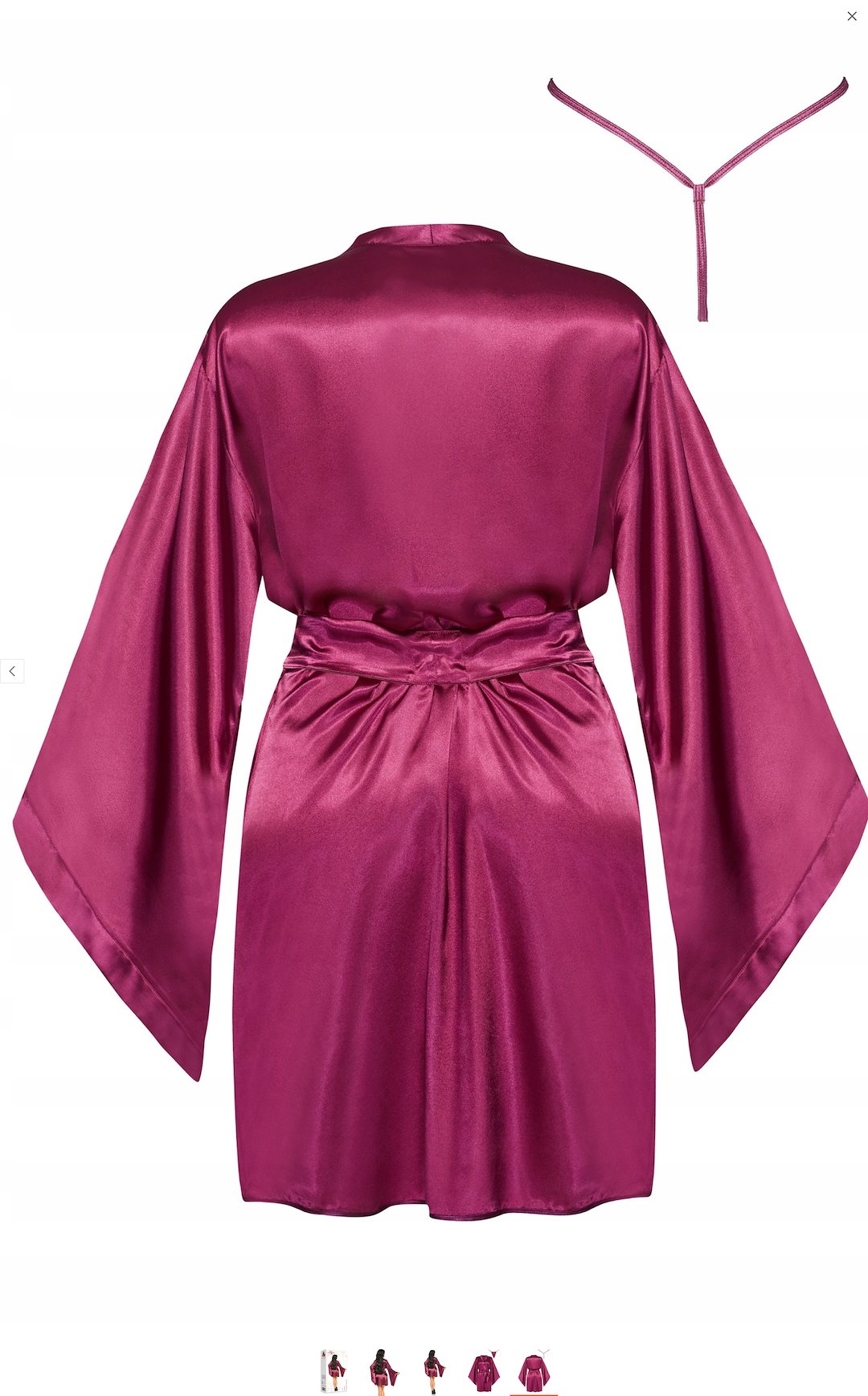 Samira peignoir burgundy — zdjęcie 4