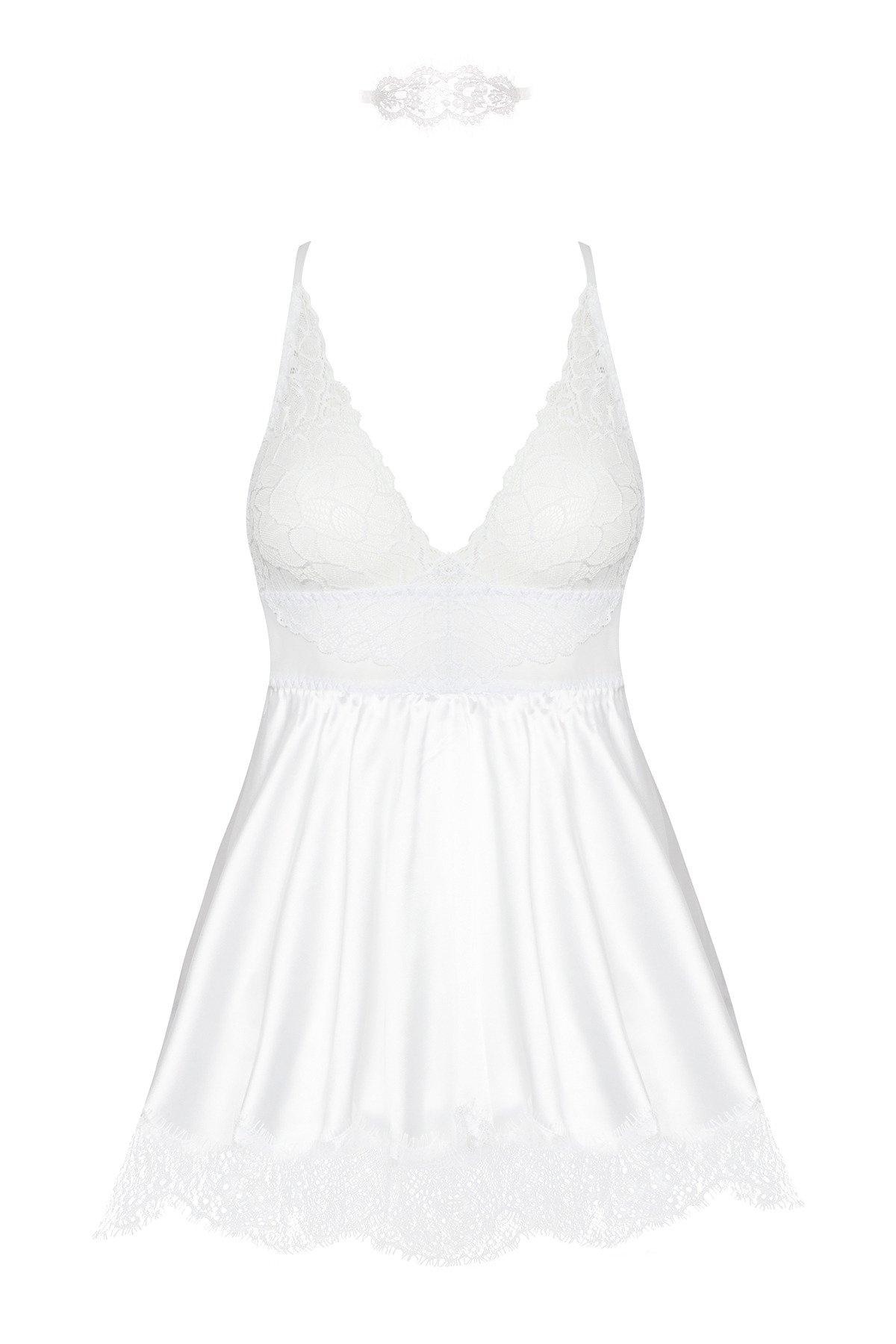 Eve chemise with mask white — zdjęcie 5