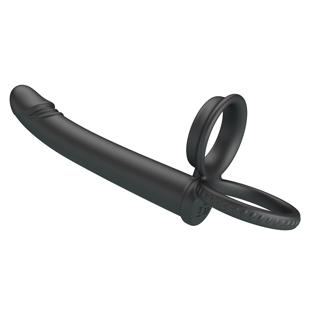 Martin Dildo do podwójnej penetracji z podwójnym pierścieniem na penisa i jądra — zdjęcie 6
