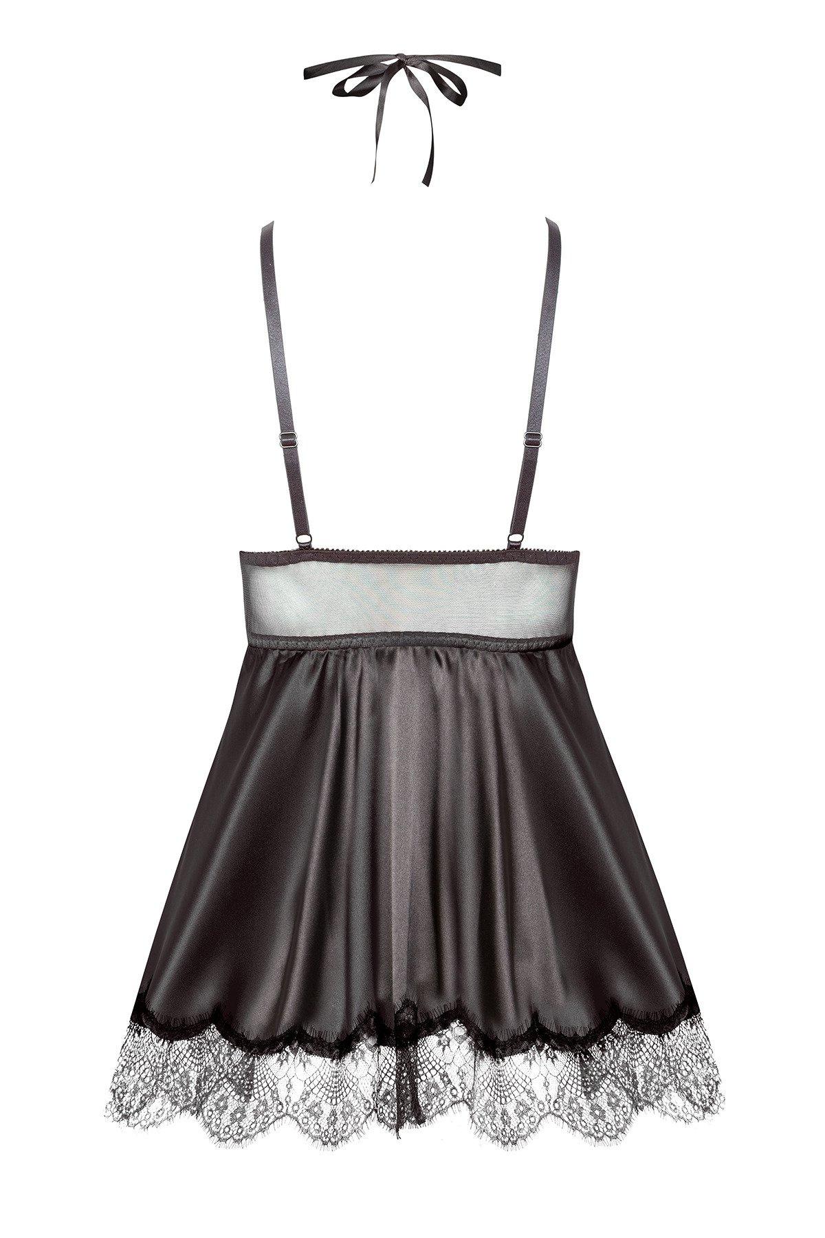 Eve chemise with mask black — zdjęcie 9