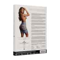 High-Waist Fishnet Skirt and Dazzling Cleavage Bling Sticker - One Size - Multicolor