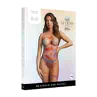 Open-Cup Strappy Teddy and Dazzling Nipple Bling Sticker - One Size