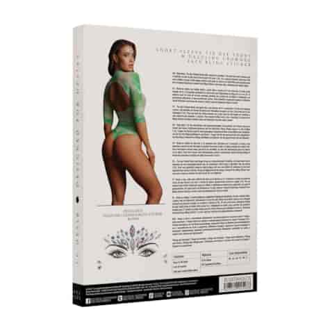 Short Sleeve Teddy and Dazzling Crowned Face Bling Sticker - One Size - Multicolor