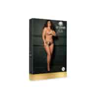 L©na - Brief with Open Crotch and Buttocks, Adjustable Sliders and Golden Details - Plus Size