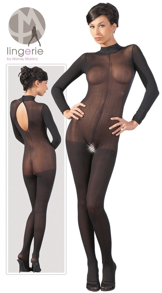 Catsuit With Lace Collar M/L