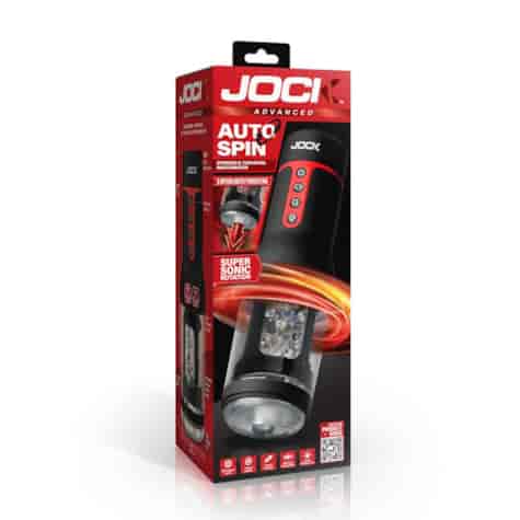 Auto Spin - Spinning and Thrusting Masturbator - Transparent/Black