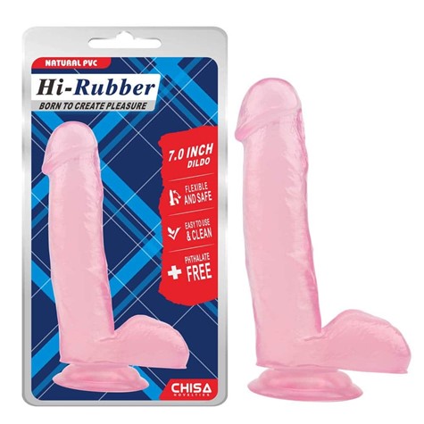 Dildo z przyssawką Hi-Rubber 17,5cm Chisa