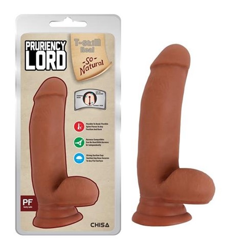 Dildo z przyssawką T-skin Pruriency Lord 17cm Chisa